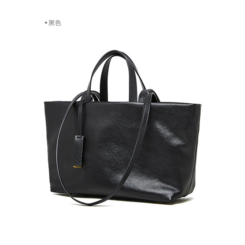 Women's large vegan leather tote bag for travel