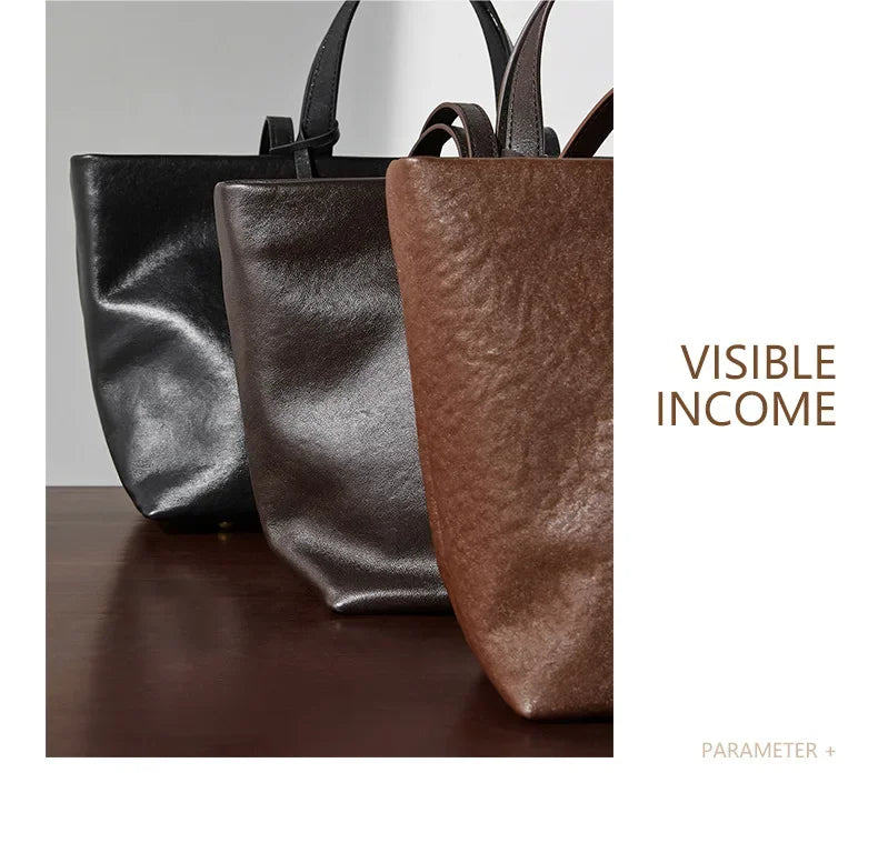 Luxury Woman Shoulder Bag Soft Leather Large Capacity