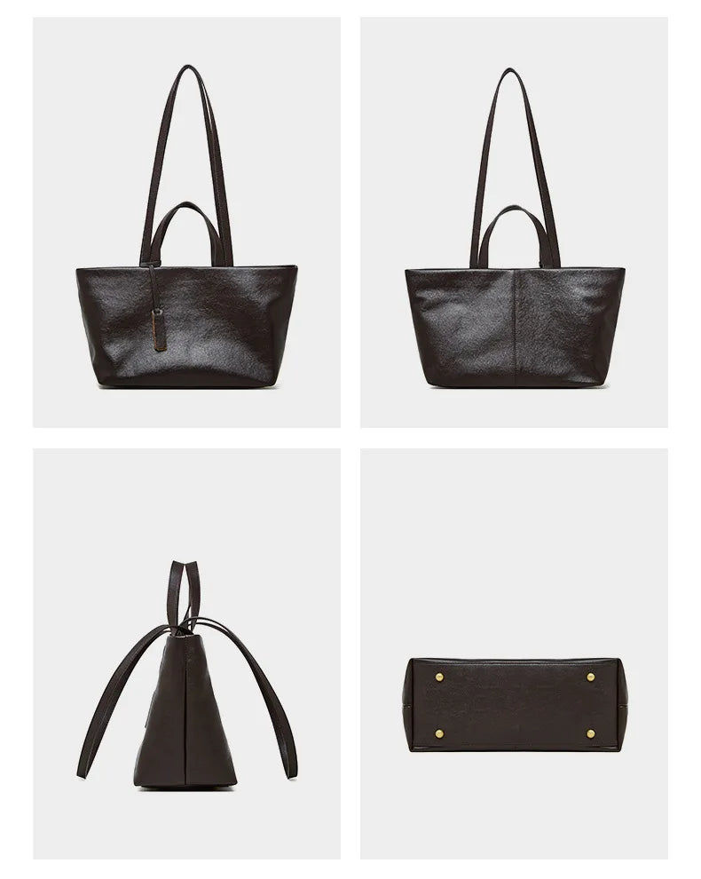 Luxury Woman Shoulder Bag Soft Leather Large Capacity